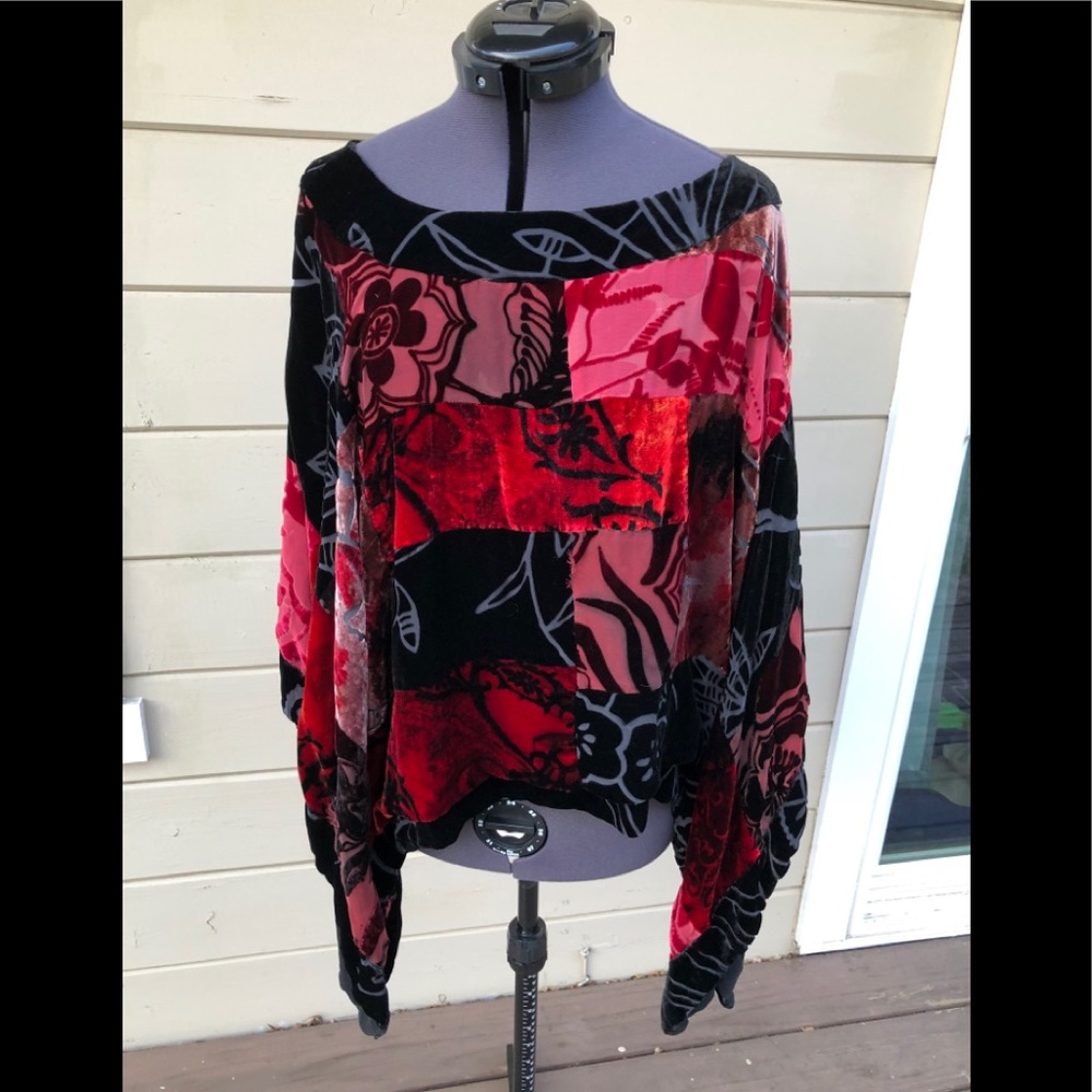 Chico’s velvet multicolored top